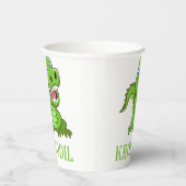 Gobelets En Papier crocodile vert (Droite)