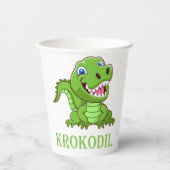 Gobelets En Papier crocodile vert (Recto)