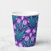 Gobelets En Papier Crocus printaniers (Recto)