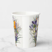 Gobelets En Papier Crocus Spring Flower Botanique Floral Art (Gauche)