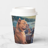 Gobelets En Papier Croisière de Noël American Staffordshire : Pawsome (Recto)