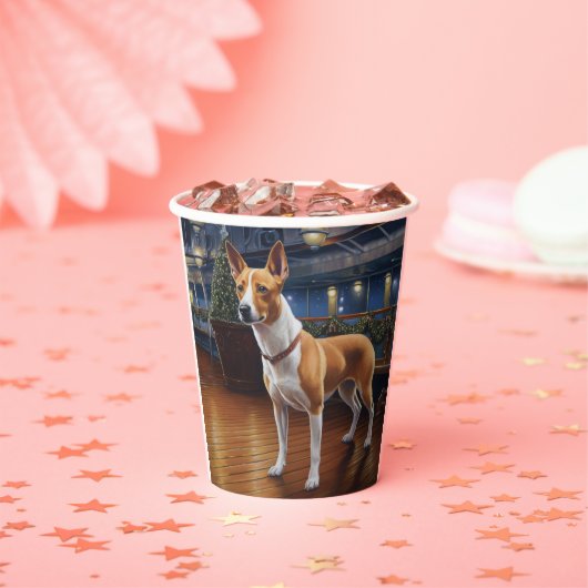 Gobelets En Papier Croisière de Noël Basenji : Pawsome Holiday Delft (Insitu)