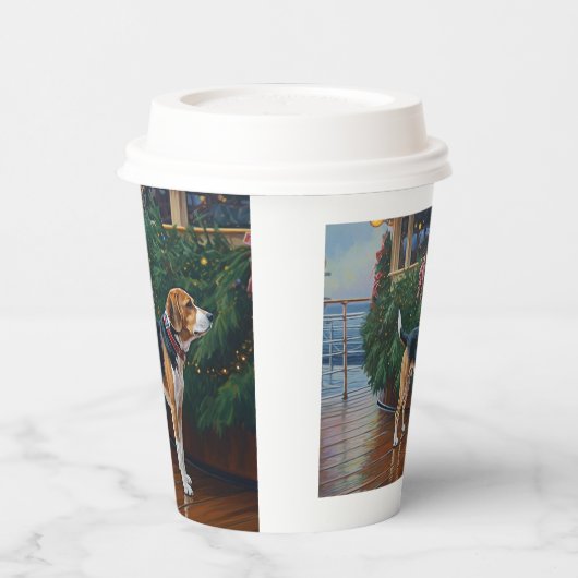 Gobelets En Papier Croisière de Noël beagle : Pawsome Holiday Delft