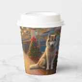 Gobelets En Papier Croisière de Noël Malamute en Alaska : Pawsome Hol (Recto)