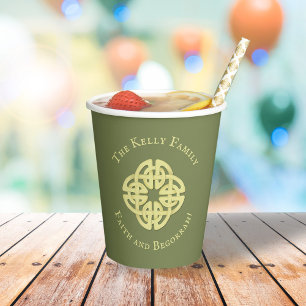 Gobelets En Papier Croix celtique d'or foi classique et Begorrah