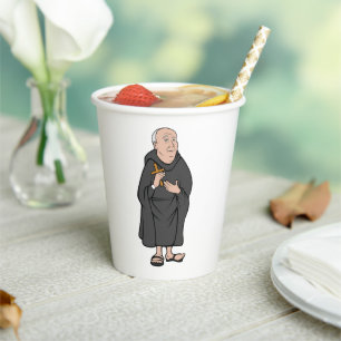 Gobelets En Papier Croix de Monk dans Robe Médiévale Religieux