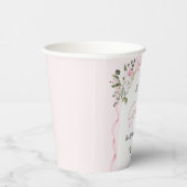 Gobelets En Papier Croquette Bow rose Baby shower Floral (Droite)