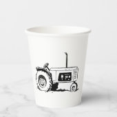 Gobelets En Papier Croquis du tracteur (Recto)