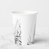 Gobelets En Papier Croquis minimalisme Feuille Palm Tree (Gauche)