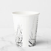 Gobelets En Papier Croquis minimalisme Feuille Palm Tree (Droite)