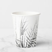 Gobelets En Papier Croquis minimalisme Feuille Palm Tree (Recto)