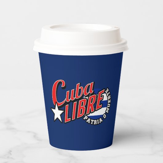 Gobelets En Papier Cuba Libre Motto (Recto)
