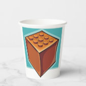 Gobelets En Papier Cube Brown (Recto)