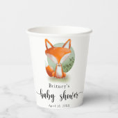 Gobelets En Papier Cube Fox - baby shower (Verso)