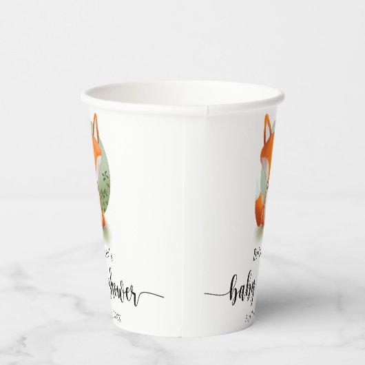 Gobelets En Papier Cube Fox - baby shower (Droite)