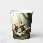 Gobelets En Papier Cuddle Fox dans la forêt de Misty (Verso)