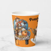 Gobelets En Papier Cueillette de citrouilles (Recto)