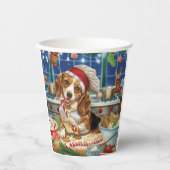 Gobelets En Papier Cuisine de vacances beagle : Noël festif (Recto)