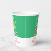 Gobelets En Papier Cuisine Noël rennes vert rouge coutume (Droite)