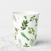 Gobelets En Papier Cuisine verte Herbes de jardin culinaires (Verso)