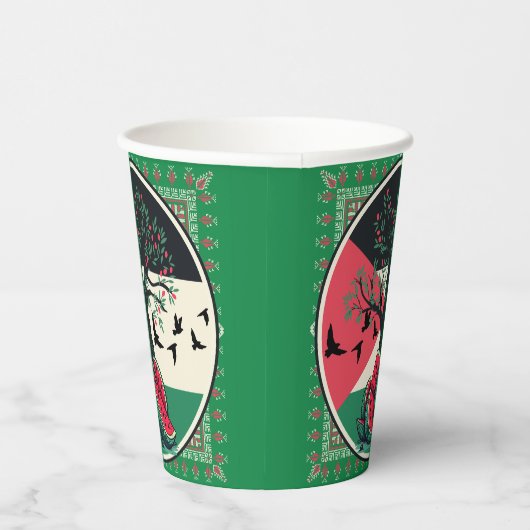 Gobelets En Papier culture palestienne | pastèque palestine, olive t (Droite)