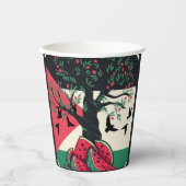 Gobelets En Papier culture palestienne pastèque palestine olivier (Recto)