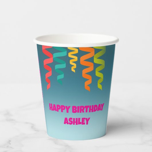 Gobelets En Papier CUP ANNIVERSAIRE (modifiable) (Verso)