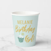 Gobelets En Papier Cupcake 60e Anniversaire Monnaie verte 8oz (Recto)