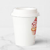 Gobelets En Papier Cupcake Anniversaire Invitation, Filles 1er Annive (Droite)