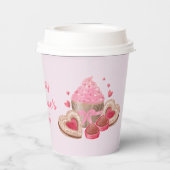 Gobelets En Papier Cupcake de Saint Valentin, Cookie, Traitements (Verso)
