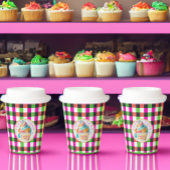 Gobelets En Papier Cupcake Plaid Vibrant| Logo d'entreprise