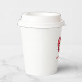 Gobelets En Papier Cupidon sur le coeur rouge (Droite)