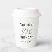 Gobelets En Papier Custom 30th Birthday 30th Birthday Plastic Cup (Verso)