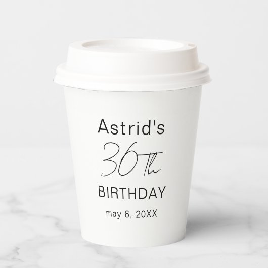 Gobelets En Papier Custom 30th Birthday 30th Birthday Plastic Cup (Recto)