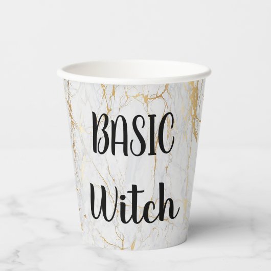 Gobelets En Papier Custom BASIC WITCH Broom Funny Cool Aesthétique mi (Recto)