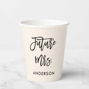 Gobelets En Papier Custom Future Mrs. 