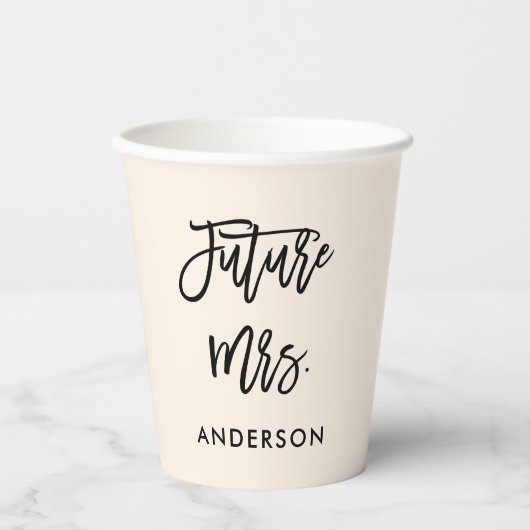 Gobelets En Papier Custom Future Mrs. (Recto)
