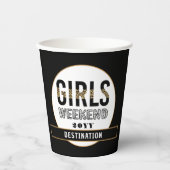 Gobelets En Papier Custom Girls Week-end Girls Trip Vacances (Recto)