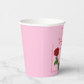 Gobelets En Papier Custom Happy Valentine’s Day Rose  (Droite)