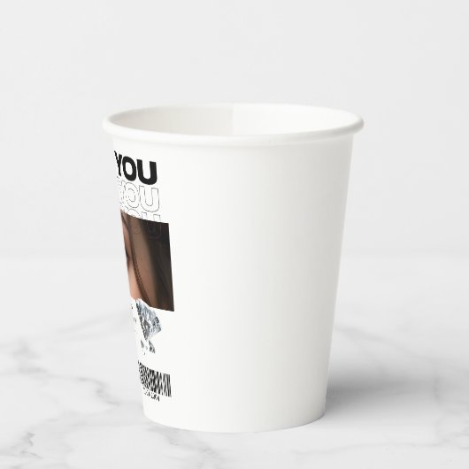 Gobelets En Papier Custom Image, name & Text | Personalized Mug (Gauche)