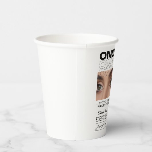 Gobelets En Papier Custom Image, name & Text | Personalized Mug (Droite)