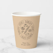 Gobelets En Papier Custom Kraft Bakery Paper Cups with Logo (Recto)