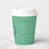 Gobelets En Papier Custom logo green burlap (Gauche)