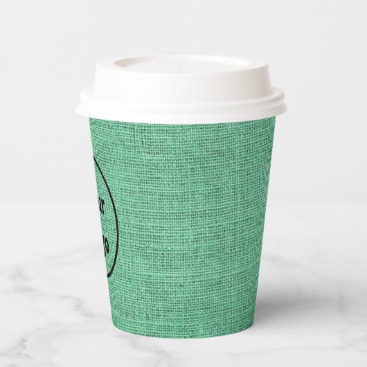 Gobelets En Papier Custom logo green burlap (Gauche)