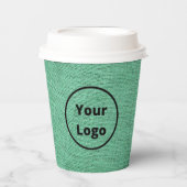 Gobelets En Papier Custom logo green burlap (Recto)