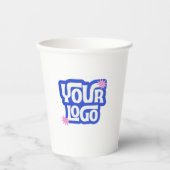 Gobelets En Papier Custom Logo Promotional Event QR Code (Recto)