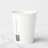 Gobelets En Papier Custom Logo QR Code Branding Modern (Verso)
