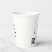 Gobelets En Papier Custom Logo QR Code Branding Modern (Gauche)