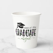Gobelets En Papier Custom Modern Graduation classe d'année de (Recto)