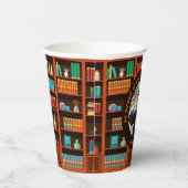 Gobelets En Papier Custom Photo Library-Themed (Droite)